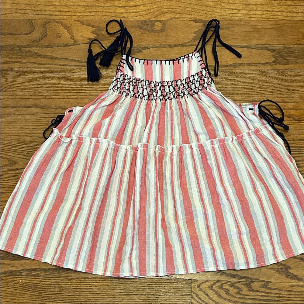 The Impeccable Pig Camisole Babydoll Tiered Cotton Top with Adjustable Straps